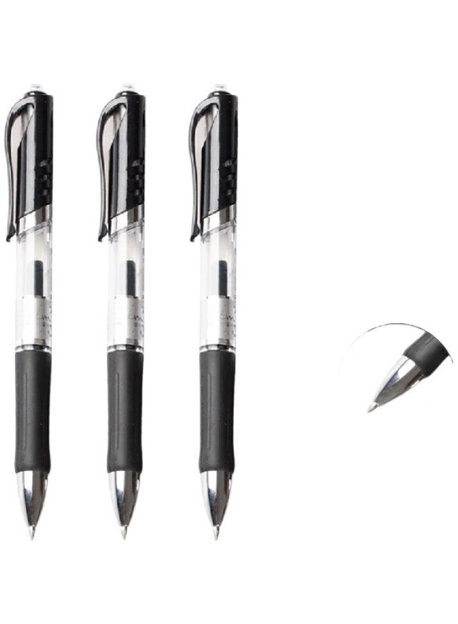 Truecolor Sliding Core Retractable Gel Pen 0.5Mm Black Bullet Tip Business Office Signing Pen Water-Based Pen Student Exam Stationery Meeting Note-Taking Pen 12 Pens/Box A47 - Image 2
