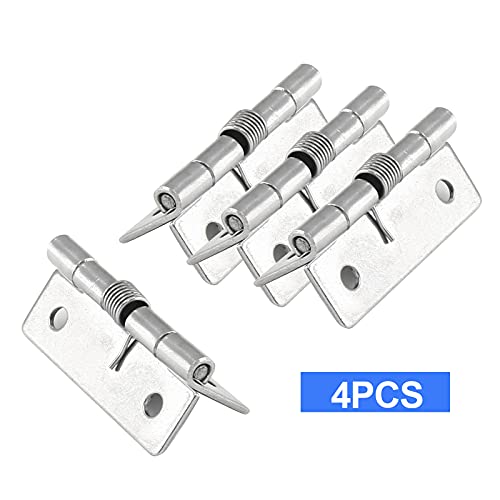 Luomorgo 4 Pcs Spring Loaded Hinges for Cabinets, 2 Inch Length Stainless Steel Spring Hinges Self Closing - Image 3