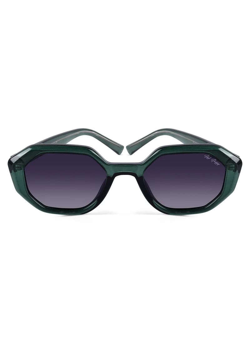 Woggles Red Pappy Rayvex Purple Polarized Hexagonal Sunglasses