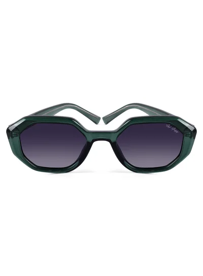 Woggles Red Pappy Rayvex Purple Polarized Hexagonal Sunglasses
