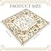 Sonwyoung 22 Inch Mini Chinoiserie Mahjong Mat for Travel Set Beige and White Floral Mahjong Mat Cute Small Domino Accessories Gifts Domino and Tile Game Table - Image 4