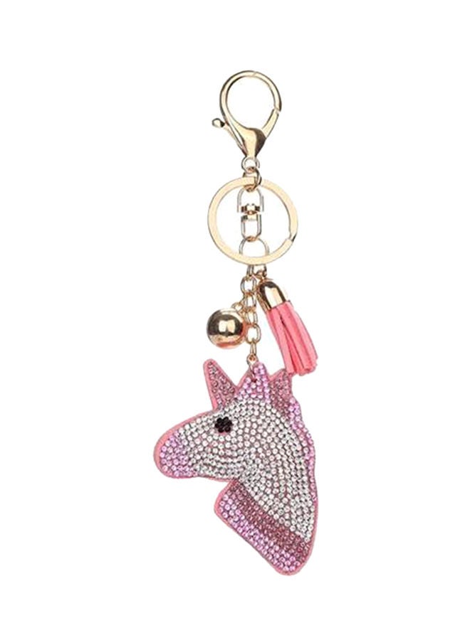 NIBEMINENT Tassel Unicorn Head Charm Key Chain