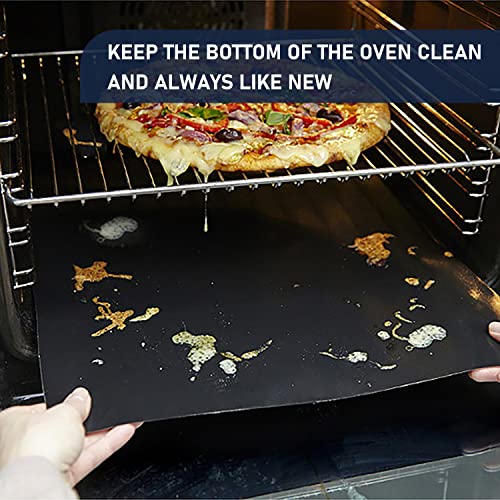 Meegoo Oven Liners for Bottom of Oven - 4 Pack Large Non Stick Oven Liners, Oven Mat For Bottom of Electric Oven and Gas Oven, BPA and PFOA Free, 15.74"x 23.62" - Image 2