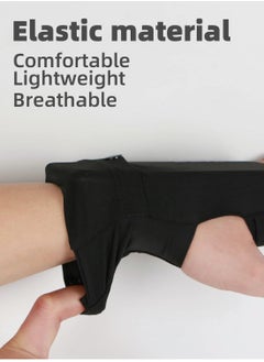 Y&D Portable Wrist Bag, Cell Phone Arm Bands with Reflective Logo, Non-Slip Knitted Cloth, Glove Bag Strap Armband, for Running, Walking, Hiking, and Cycling - Black  - Image 5