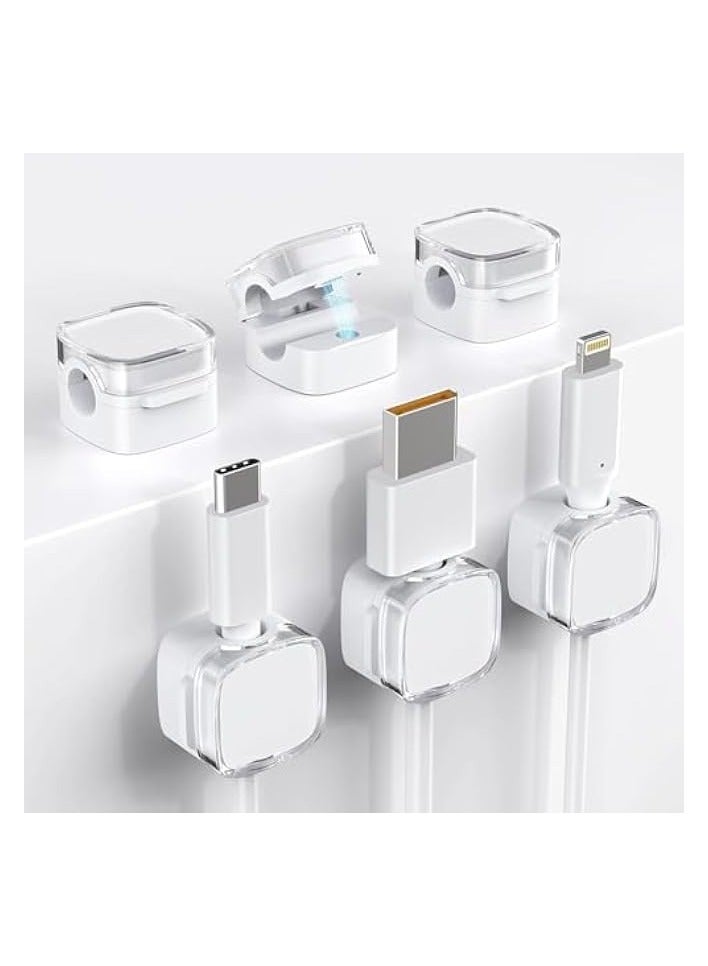 erorex 8 Pack Magnetic Cord Organizer, Cable Smooth Adjustable Easy Secure Cable Management, Wire Holder Keeper Organizer, Hide Or Organize Phone USB Charger Cable for Home, Office,Car,Desk - Image 1