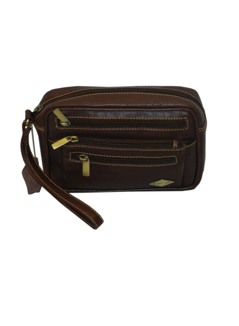 LAVERI LEATHER Laveri Genuine Leather Designer Hand Pouch For Travel  - Image 1