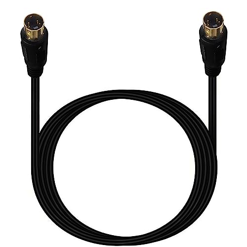 Traovien S-Video Cable Mini Din 4-Pin S Video Cable Male to Male Gold Plated Connector for Player Camcorders Laptops Transfer Video to TV or Monitor Connection Cable (3m/10Ft) - Image 1