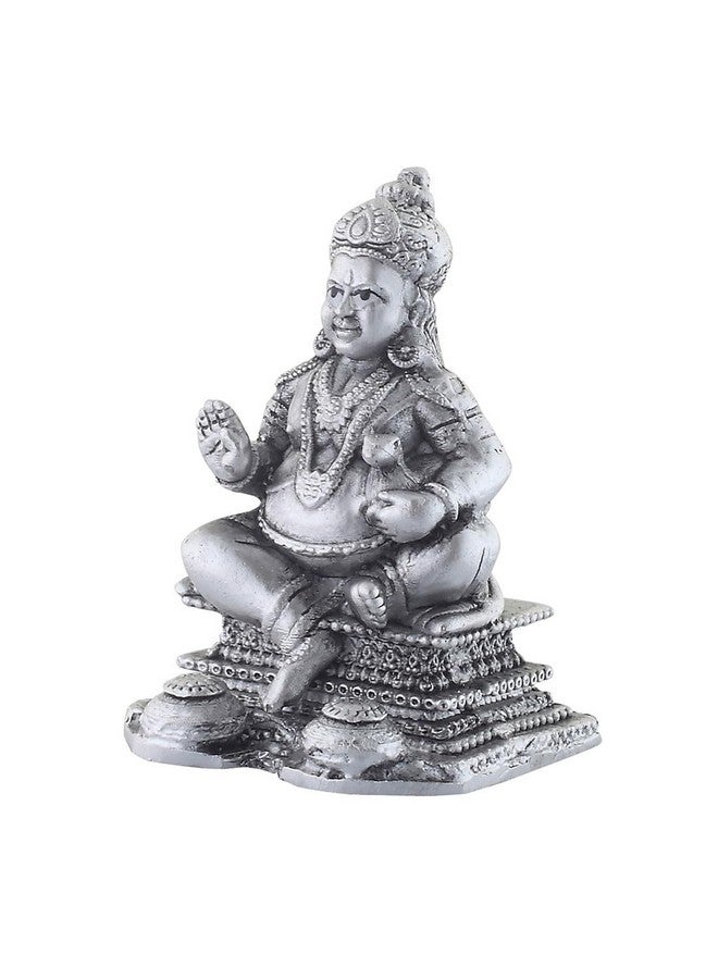 PRD CARATCAFE تمثال كوبر إيدول من الفضة النقية 925 من PRD CARATCAFE، وزن 30 إلى 32 جرام، مظهر عتيق لتمثال كوبر للعبادة، تمثال إله الثروة، تمثال هندوسي للديكور المنزلي، المكتب، غرفة المعيشة ولوحة القيادة في السيارة. - Image 3