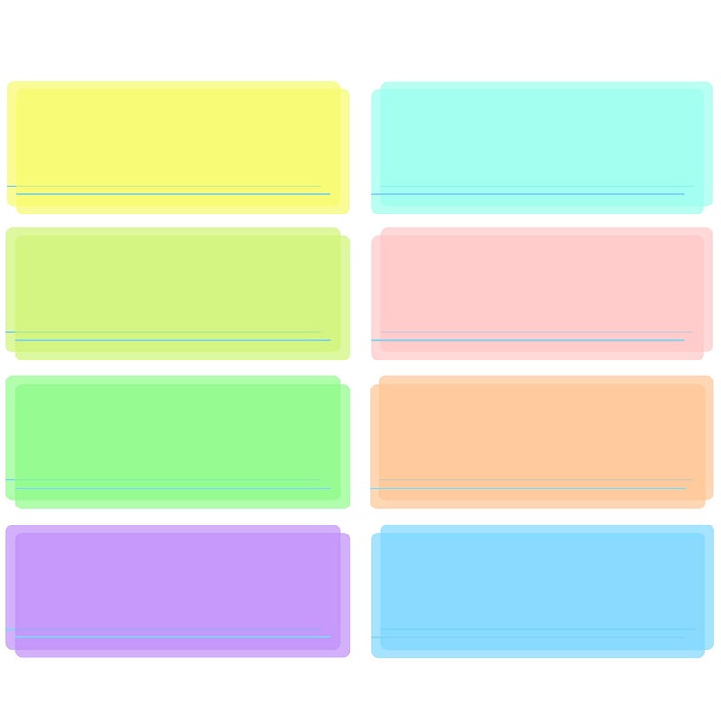 Zonon Guided Reading Highlight Strips Colored Overlay Reading Tracking Rulers Helps with Reduce Visual Stress (16 pack) - Image 1
