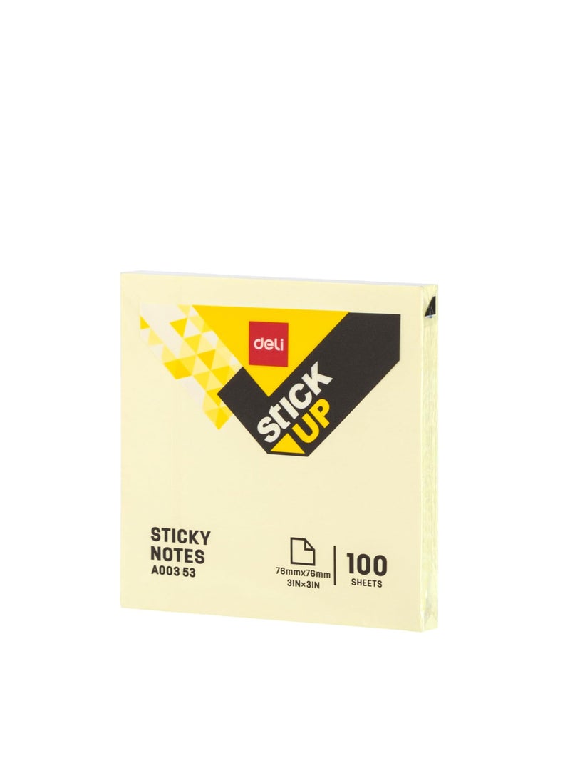 Deli ملاحظات لاصقة، 3”x3”، 12 دفتر، ألوان باستيل صفراء ملاحظات لاصقة، ملاحظات لاصقة، دفاتر ملاحظات لاصقة ذاتية، دفاتر ملاحظات لاصقة جمالية، ملاحظات لاصقة ملونة، ملاحظات لاصقة بالجملة ملاحظات لاصقة - Image 2