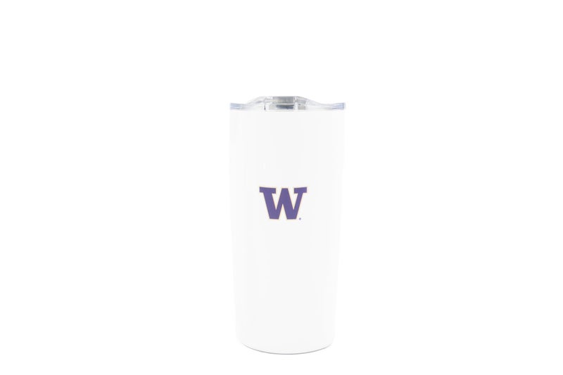Decorvo Decorvo Officially Licensed Collegiate Stainless Steel Tumbler - Double Walled Insulated Travel Thermos with Slide Lid - 18 oz (Washngiton - White)  - Image 1
