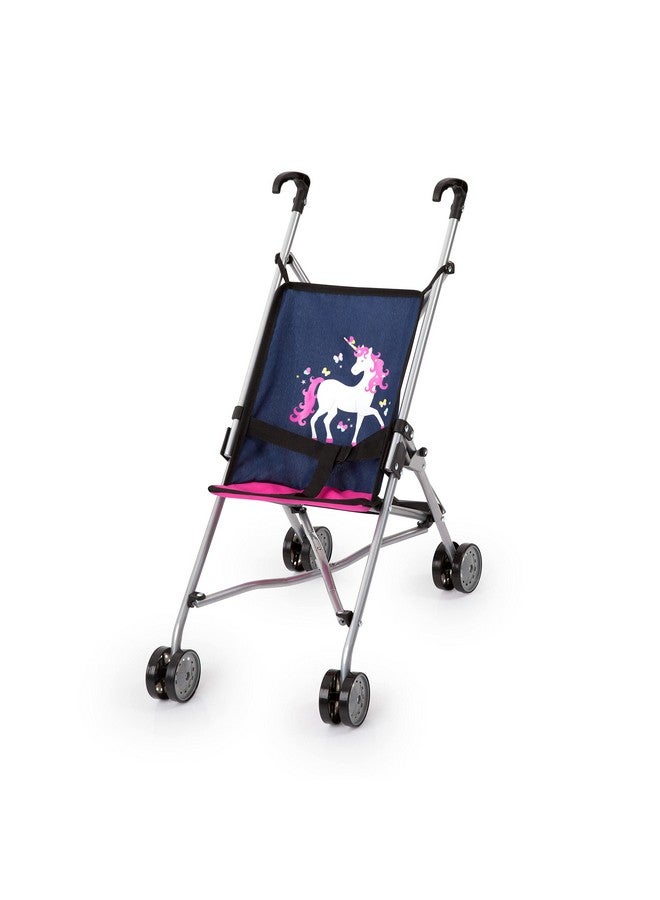 Bayer Design عربة دمى حتى 18 بوصة دمى زرقاء/وردية - Image 1