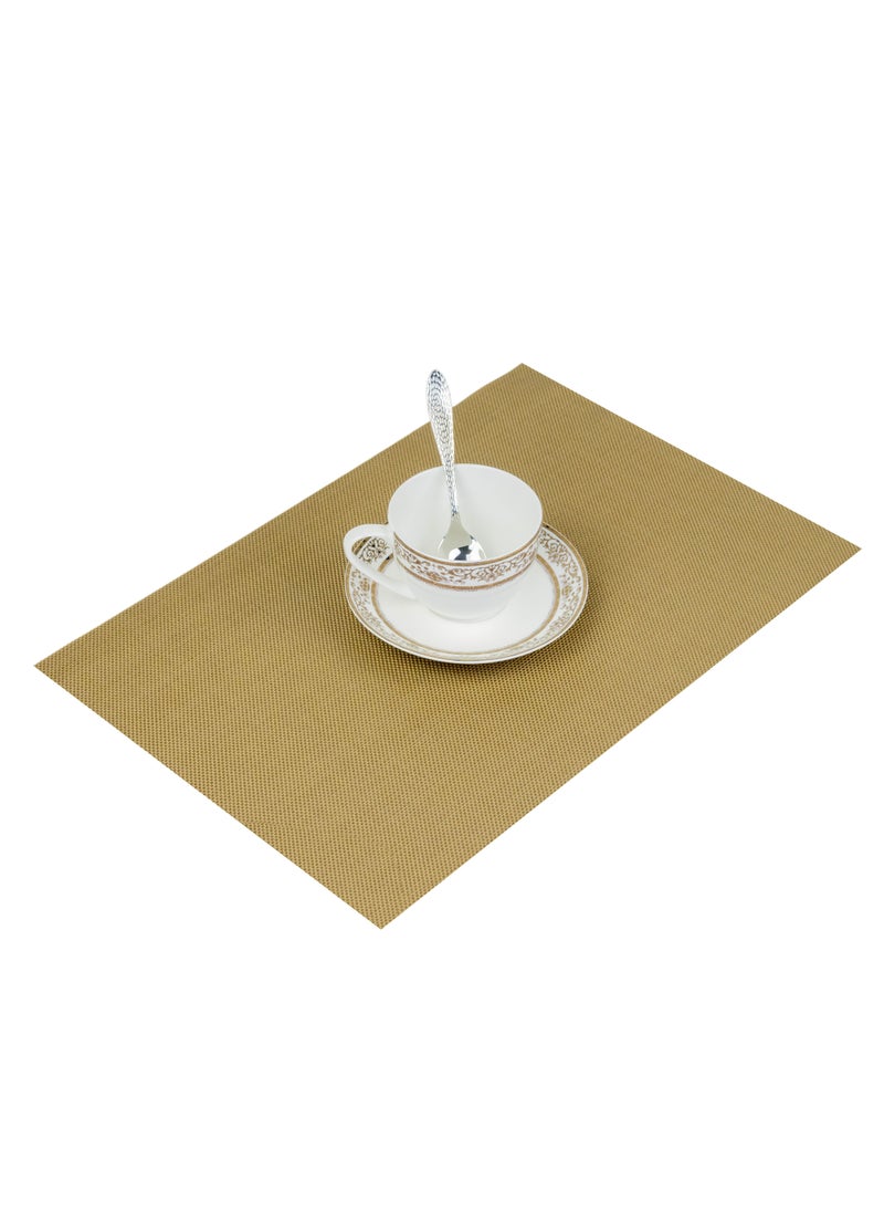 Home Non-Slip Woven Vinyl Insulation Place Mat 30 x 45 cm Heat Resistant Tabletop Placemat Washable Table Mats for Home Restaurants and Party Decoration  - Image 1