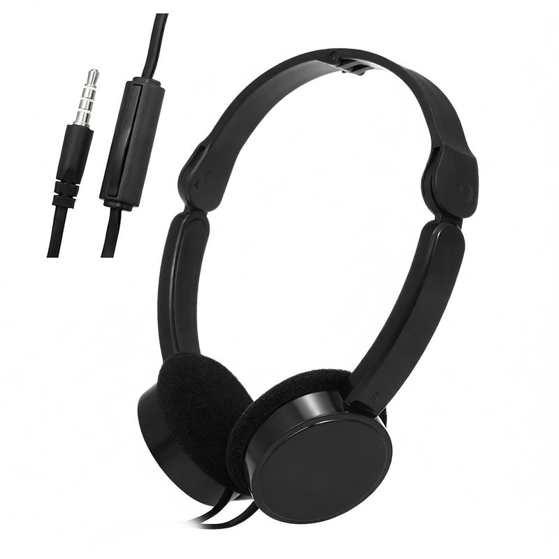 KUBITE T-111 3.5mm Wired Over-ear Headphones Foldable Sports Headset Portable Music Gaming Earphones w/ Microphone for Kids MP4 MP3 Smartphones Laptop Tablet PC - Image 3
