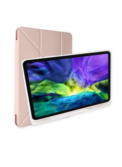 iPad 10.2 Inch 8th Generation (2020) / 7th Generation (2019) 5 in 1 Smart Case with Viewing Angle Soft TPU Silicone Back Cover with Auto Wake/Sleep (gold)