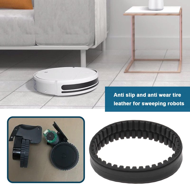 Create idea Create idea 2Pcs Anti Slip Wheel Tires Skin Replacement Compatible with Eufy RoboVac 11S/ 11S MAX/ 15T/ 30/ 30C/ 15C/ 15C MAX Anti-wear Tyre Skins - Image 2