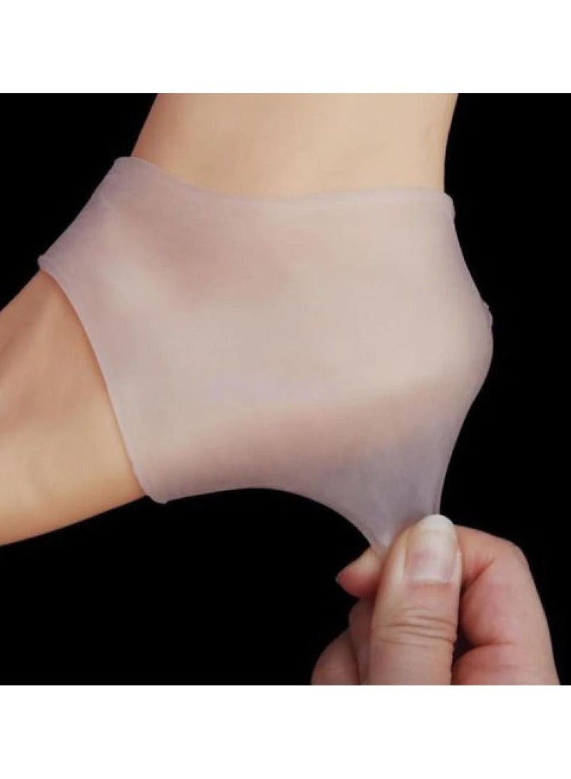 DubaiGallery 2pcs New Silicone Feet Care Socks Moisturizing Gel Thin Heel Socks With Hole Cracked Foot Protectors Skin Care Foot Care Tool - Image 3