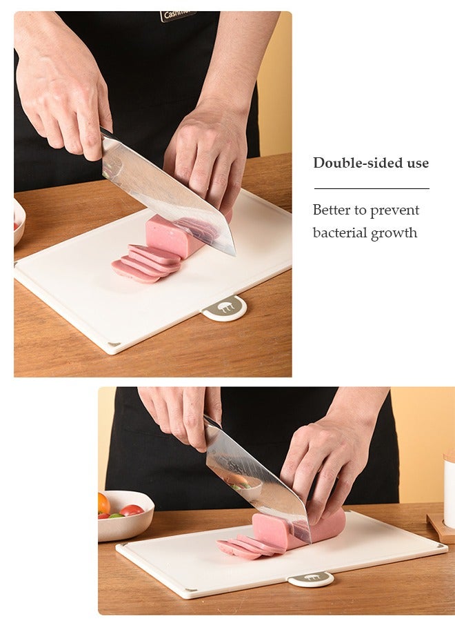 DUNISO Cutting Board, 4 PCS Plastic Cutting Boards Non Slip and Dishwasher Safe with Storage Rack, Double Sided Usable,Food Grade Chopping Boards Set for Fruit, Meat, Vegetable, Fresh food and Dry Goods - Image 5