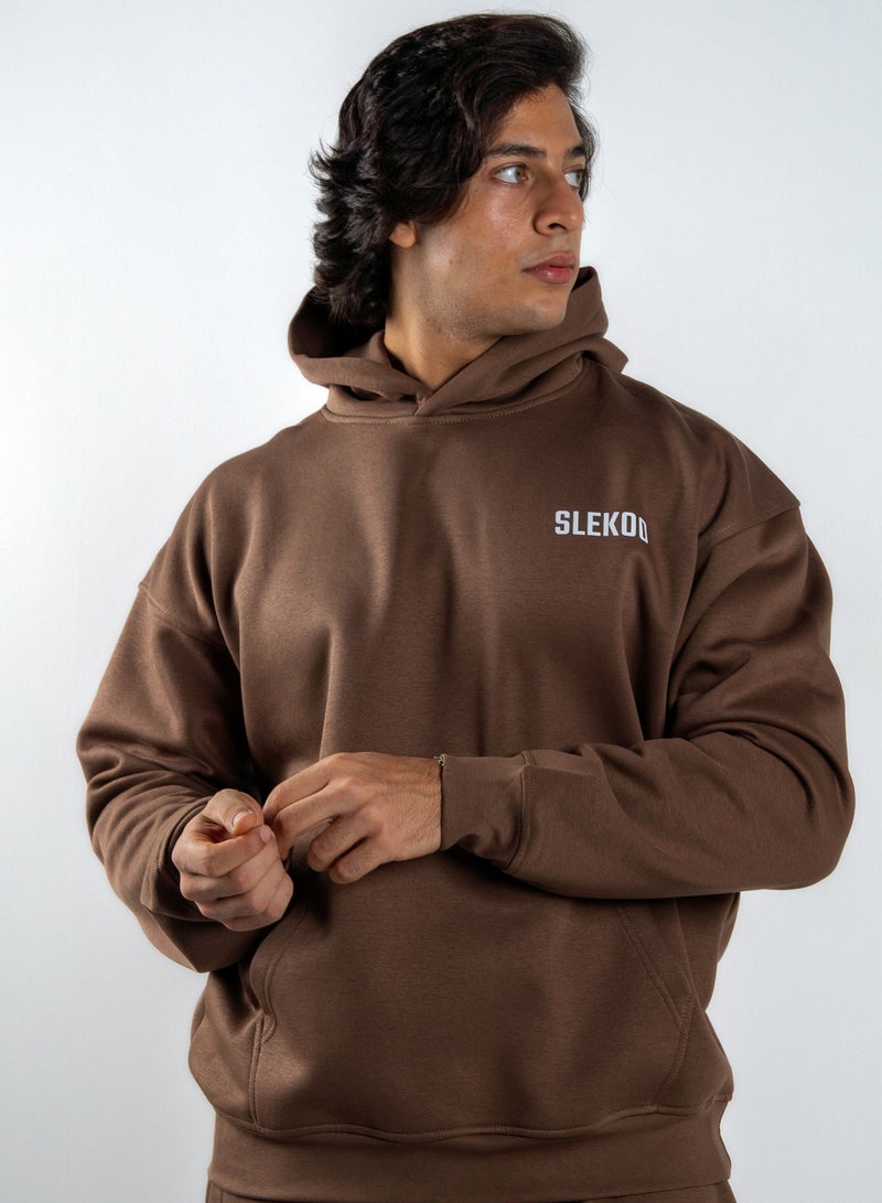 Slekoo Slekoo Oversized Hoodie for Men & Women, Unisex Cotton Fleece Pullover Sweatshirt, Winter 2025 Collection, Casual Streetwear Fashion Sweater  - Image 3