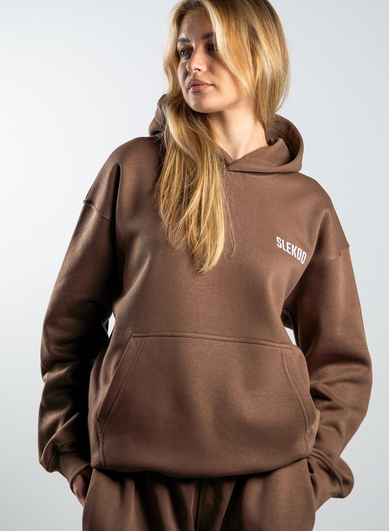 Slekoo Slekoo Oversized Hoodie for Men & Women, Unisex Cotton Fleece Pullover Sweatshirt, Winter 2025 Collection, Casual Streetwear Fashion Sweater  - Image 5