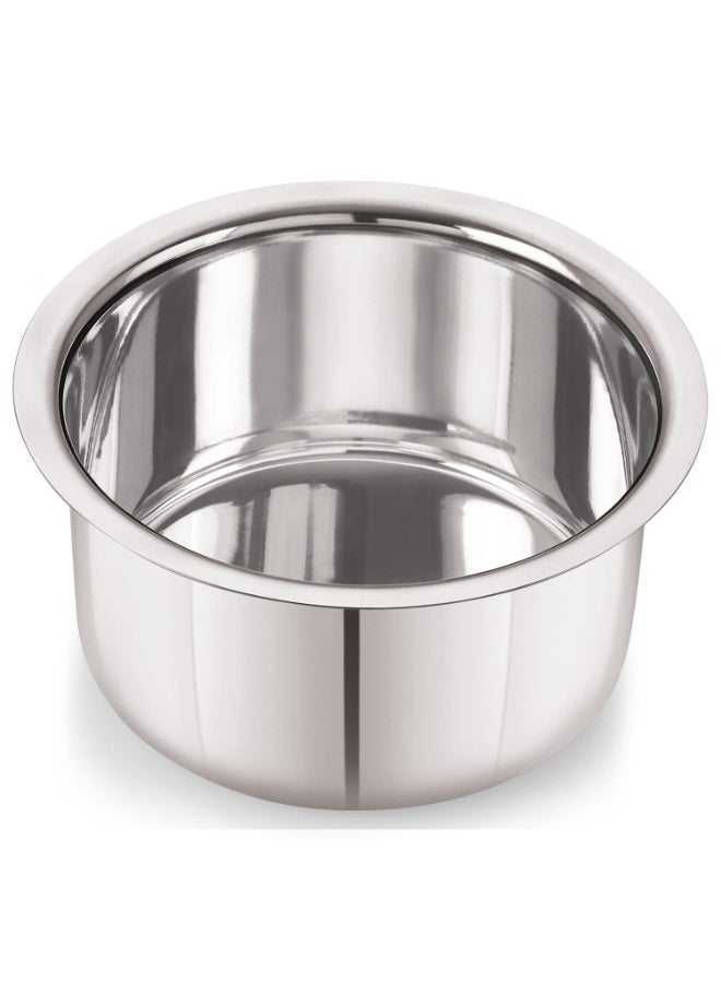 Neelam Stainless Steel 17 22G Flat Bottom Tope, 5850 ml, Silver - Image 4