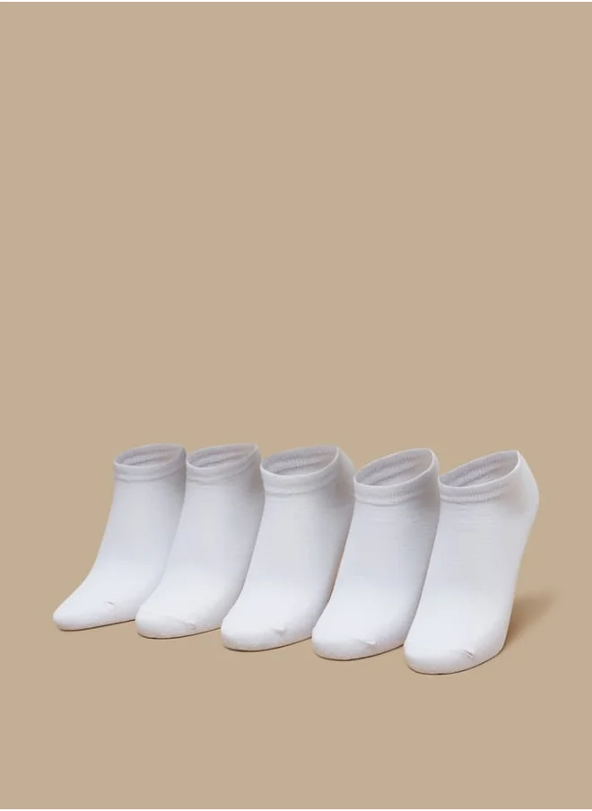 JUNIORS Textured Ankle Length Socks - Set of 5