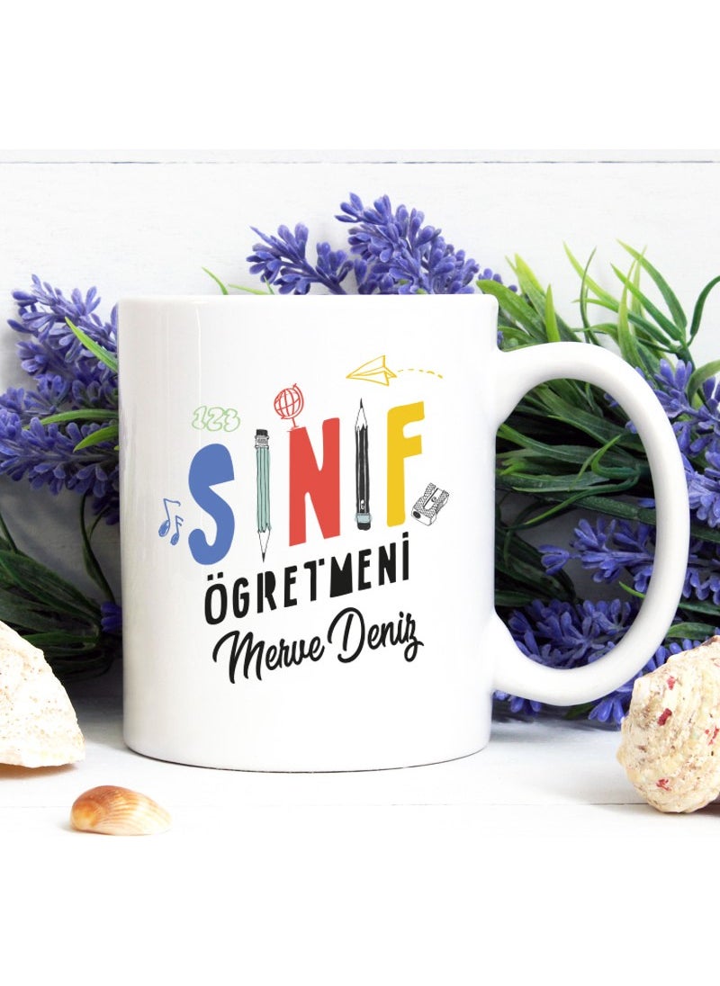 Art By Aslı - Classroom Teacher Personalized Mug - Image 1