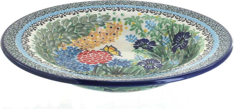 Blue Rose Pottery Blue Rose Polish Pottery Teresa Soup Plate - Image 1