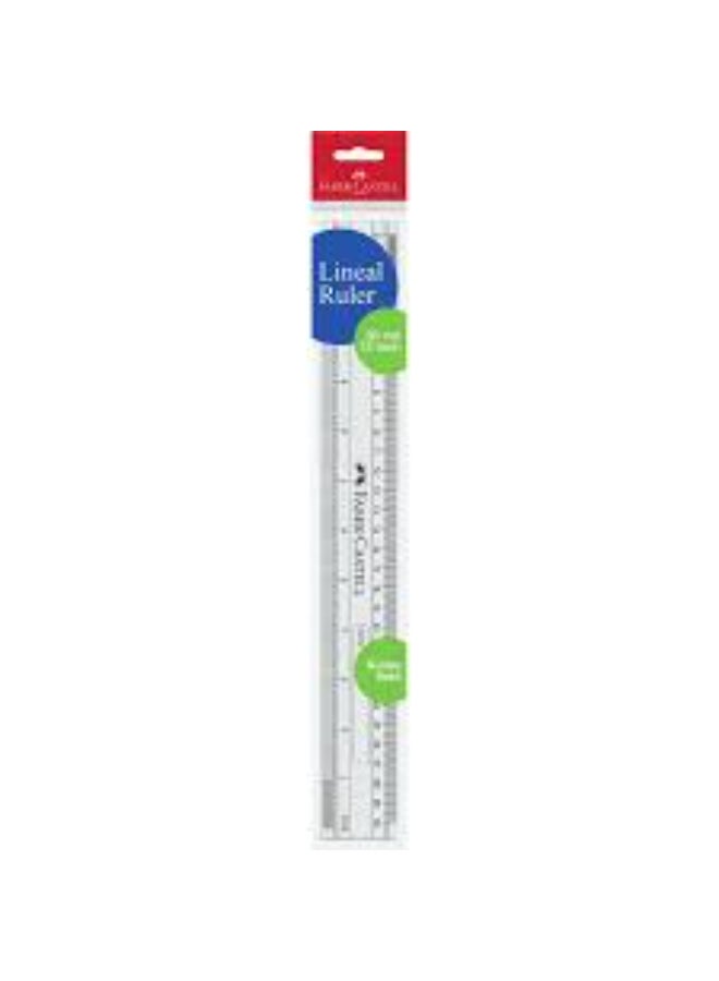 FABER-CASTELL Transparent Plastic Ruler 30cm - Image 1