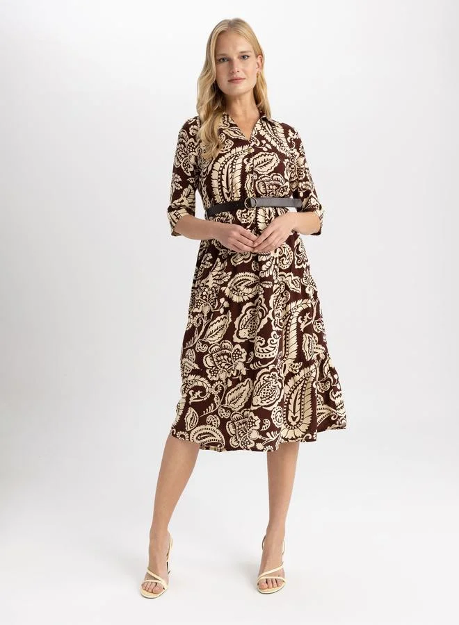 DeFacto Paisley Print Midi Dress