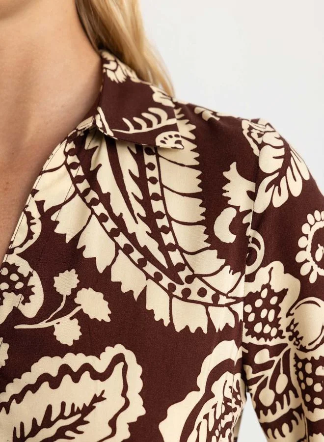 DeFacto Paisley Print Midi Dress