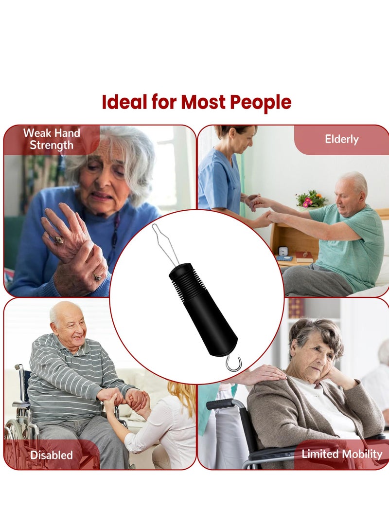 Button Hook & Zipper Pull Tool – One Hand Dressing Aid for Seniors, Disabled, Handicapped – Clothing Assist Device for Buttons, Shirts, Pants, Coats - Image 4