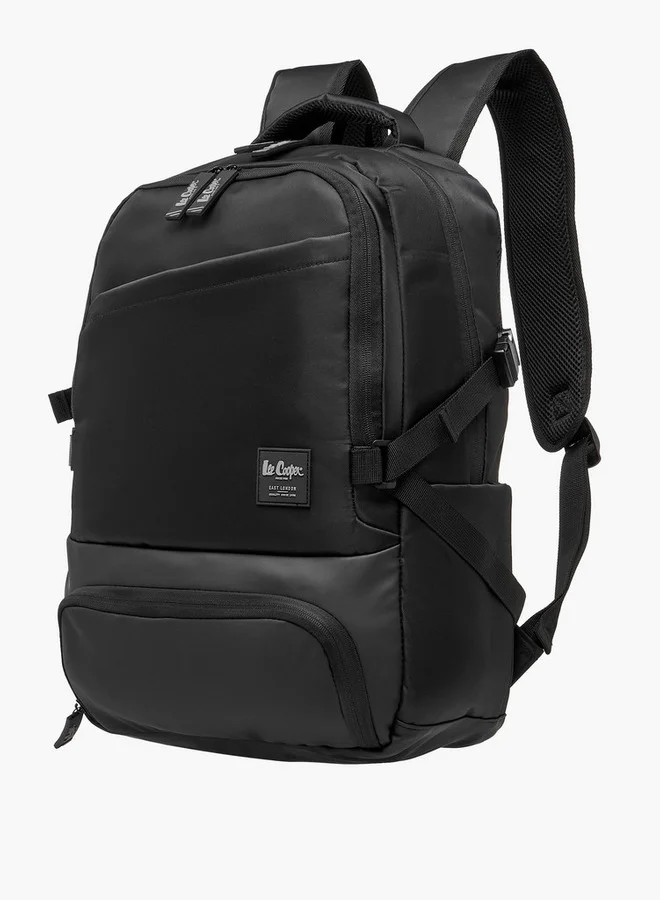لي كوبر حقيبة ظهر رجالية بألواح مع إغلاق بسحاب وحزام قابل للتعديل