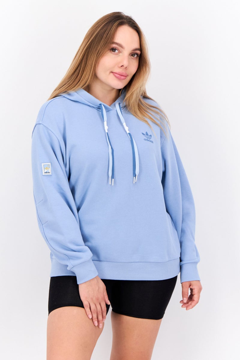 adidas Originals Women Sportswear Fit Long Sleeve Outdoor Hoodies ,Light Blue  - Image 1
