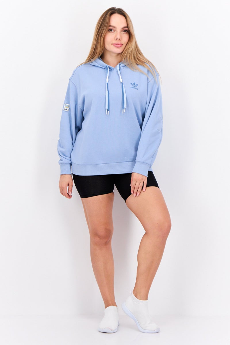 adidas Originals Women Sportswear Fit Long Sleeve Outdoor Hoodies ,Light Blue  - Image 4