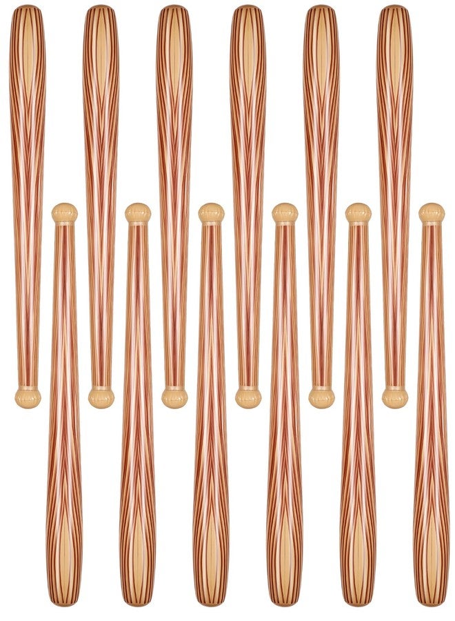 Sotiff 12 Pcs Inflatable Baseball Bat Blow up Baseball Ball for Kids 29.5 Inch Sports Themed Bat Brown Blow up Sports Party Favors Summer Beach Inflatable Toys for Birthday Carnival - Image 1