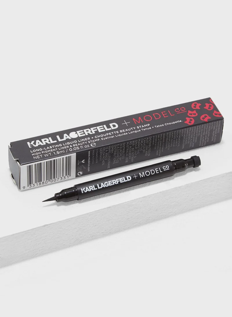 KARL LAGERFELD + MODELCO Long-Lasting Liquid Liner + Choupette Beauty Stamp