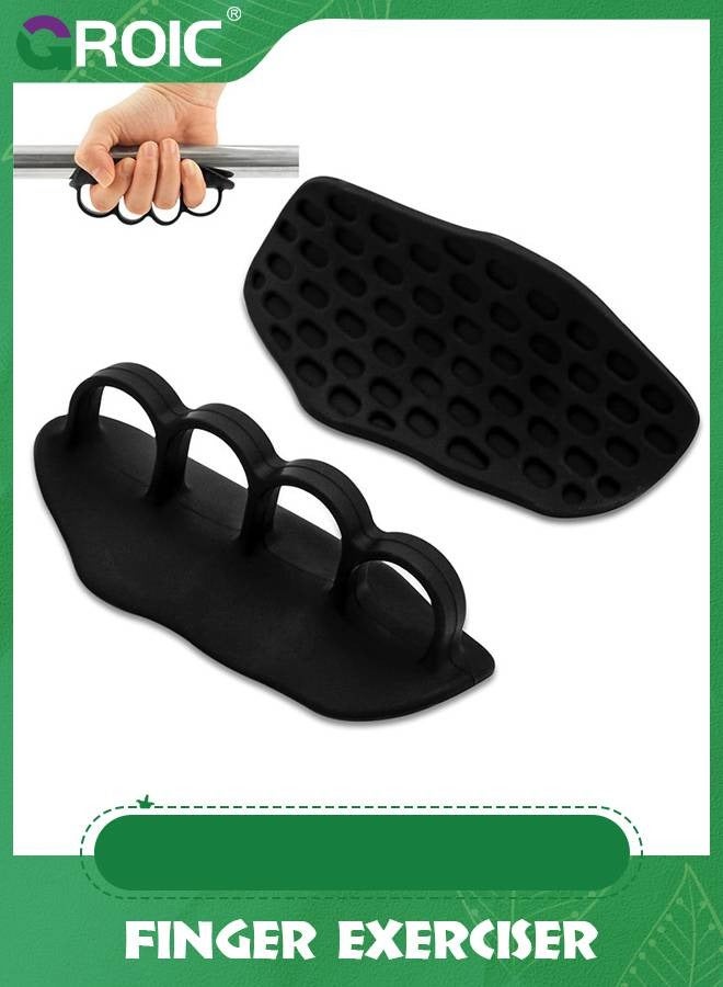 GROIC Weight Lifting Gloves for Men Women, Rubber Gym Weightlifting Anti-Slip Workout Grips for Gym Training and Exercise, Weight Lifting, Dumbbell, Deadlift, Bar Pad Pull Up Grippers (Four Holes)  - Image 1
