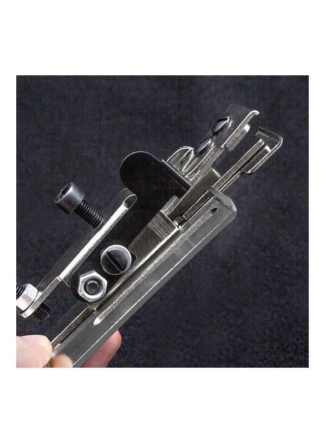 NIBEMINENT Adjustable Metal Zipper Guide Attachment for Home Industrial Sewing Machine Silver 12 x 2cm - Image 4