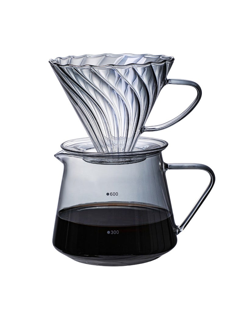 EqiEch V60 Pour Over Coffee Maker Set Cordless Electric Coffee Grinder Hand Brew Drip Coffee Machine 11-Piece Set Suitable For 1-4 CUPS - Image 3