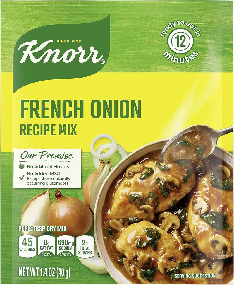 Knorr Soup Mix and Recipe Mix For Soups, Sauces and Simple Meals French Onion No Artificial Flavors 1.4 oz, Pack of 12 - Image 1