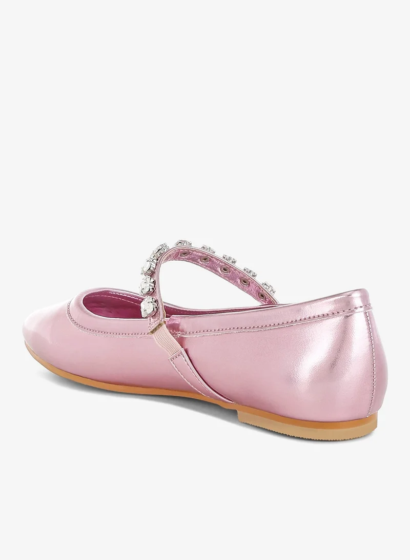London Rag Pink Metallic Mary Jane Ballerinas in Pink for Women | Best Price UAE