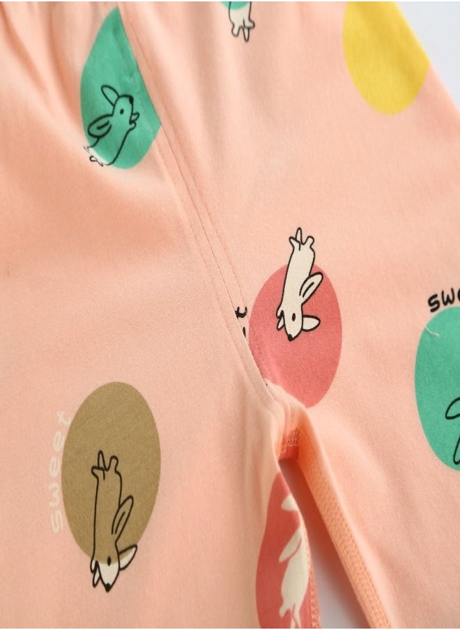 Elephant Paradise - Multi Animal Printed Pyjama Set Pink - Image 1