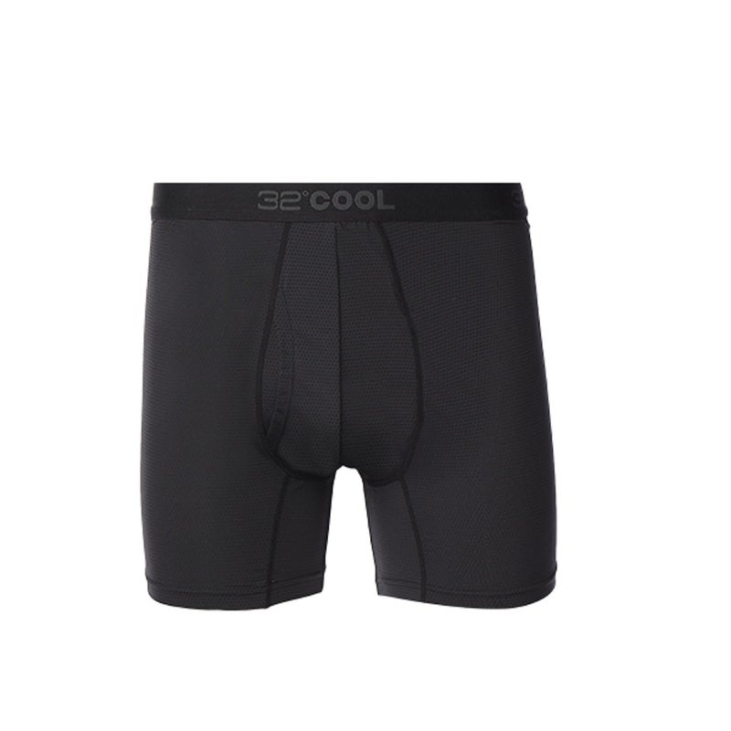 32 Degrees Mens 3 Pack Active Cool Mesh Quick Dry Boxer Brief (Large, Blk/Blk/Blk) - Image 2