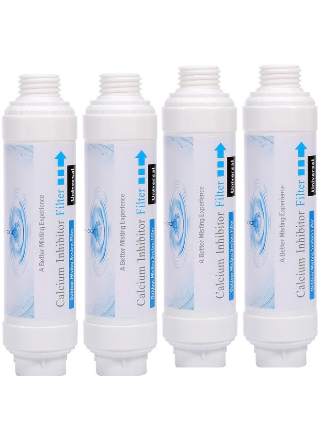 Mornajina 4 Pieces Calcium Inhibitor Filter, Outdoor Misting System Protector for Mist Nozzle, Preventing Scale Buildup from Clogging Up