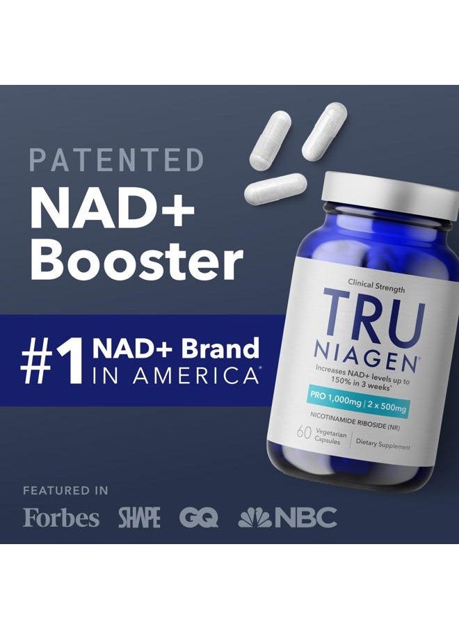 TRU NIAGEN PRO NAD+ Supplement for Anti Aging and Cell Regeneration, 1000 mg Patented Niagen, 30 Servings | Supports Cellular Energy | Nicotinamide Riboside (NR) Daily Supplements for Men and Women  - Image 2