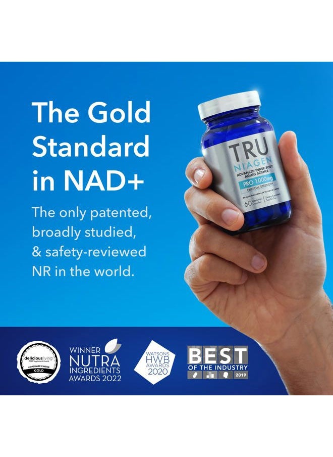 TRU NIAGEN PRO NAD+ Supplement for Anti Aging and Cell Regeneration, 1000 mg Patented Niagen, 30 Servings | Supports Cellular Energy | Nicotinamide Riboside (NR) Daily Supplements for Men and Women  - Image 5