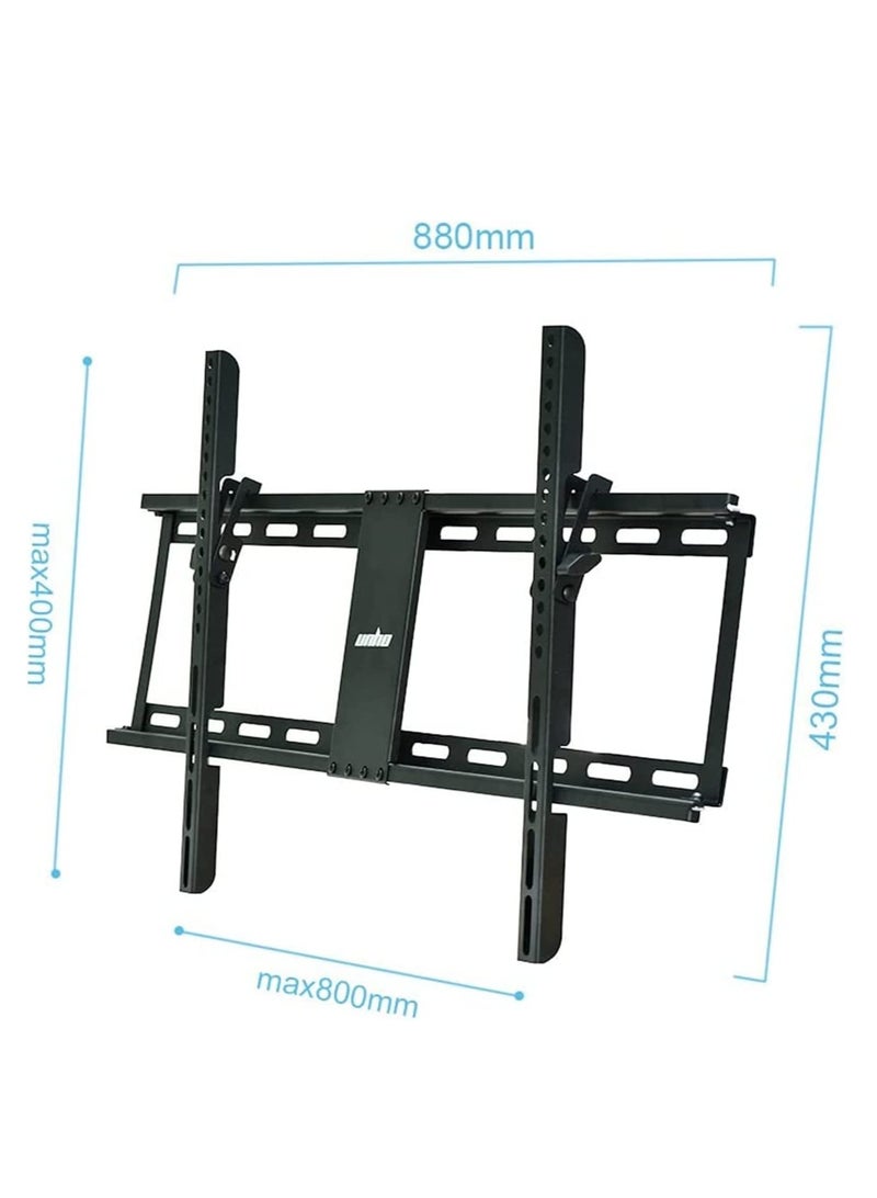 32-85" TV Wall Mount Bracket: Tilt Ultra Slim Fixed TV Mount for LED LCD OLED Plasma TVs with Spirit Level Super Strong 132 lbs Weight Capacity VESA up to 800 x 400 - Image 5