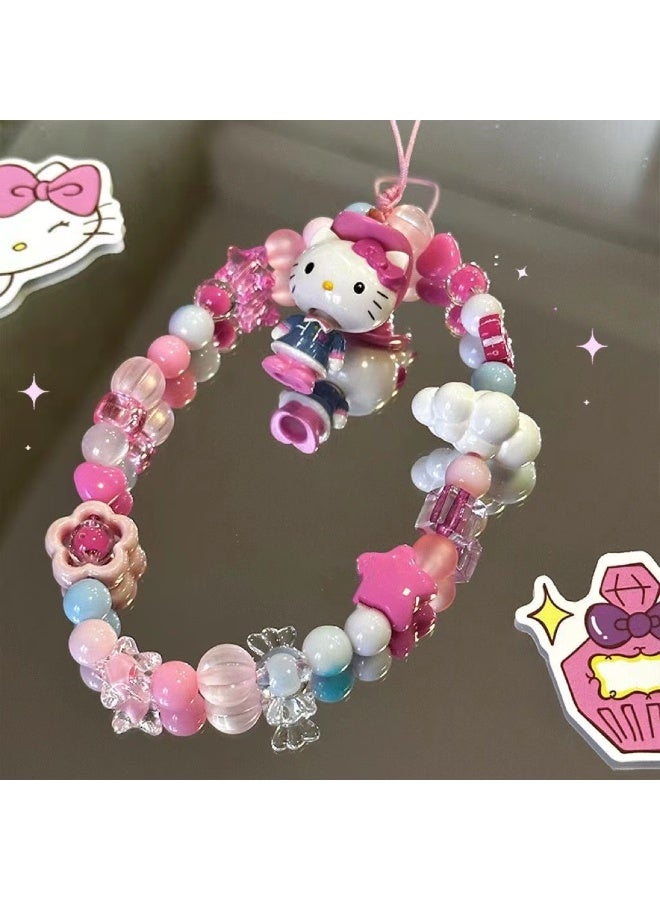 NIBEMINENT Phone Charm/ Chain Strap for Women Girls, Hellokitty Cell Phone Case Lanyard Wrist Strap - Image 1