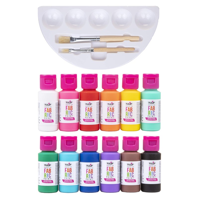 Tulip 40573 Palette Kit Brush-On Paint, 15 Piece, Multi - Image 3